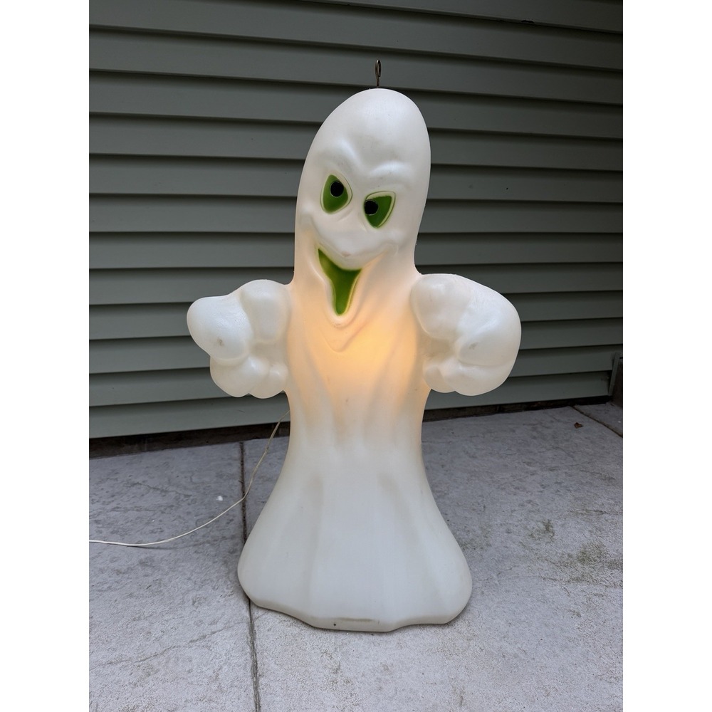 Vintage Empire 35" Halloween Lighted Blow Mold Scary Ghost Yard Decoration